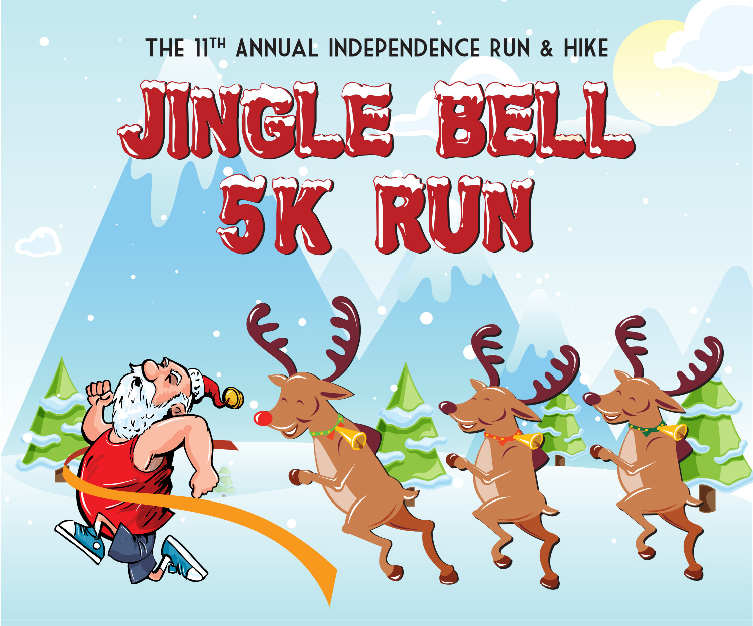 11th Annual Jingle Bell Run December 22nd Independence Run & Hike
